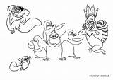 Madagascar Coloring Pages Penguins Colouring Choose Board Penguin sketch template