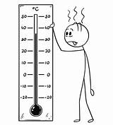Thermometer Cartoon Hot Drawing Celsius Weather Showing Holding Man Heat Big Clip Clipart Vector Illustrations Water Illustration Stick Wastage Conceptual sketch template