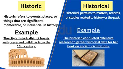 historic  historical difference   examples