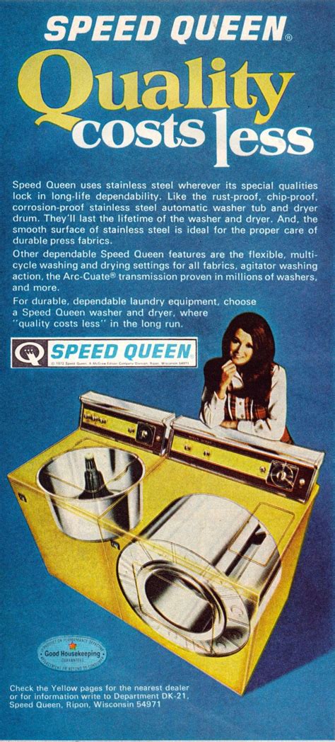 speed queen washer  dryer speed queen washer advertising history vintage advertisements