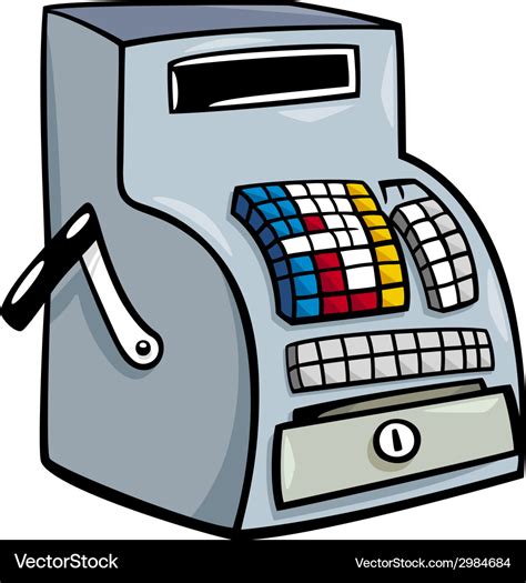 cash register cartoon clip art royalty  vector