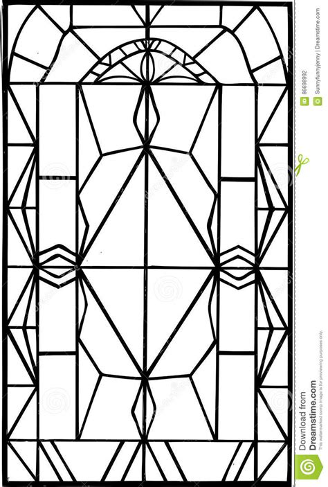 outline sketch  stainedglass panel   rectangular frame abstract