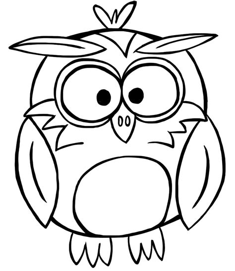 owl outline drawing clipart