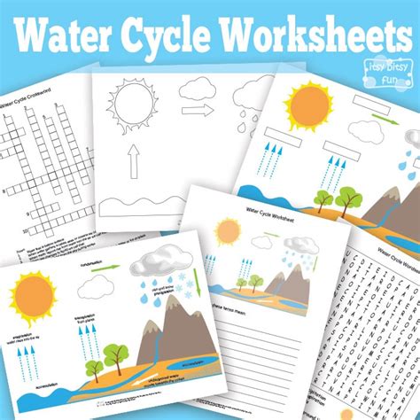 printable water cycle worksheets diagrams itsybitsyfuncom