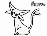 Espeon Eevee Evolution Espion sketch template