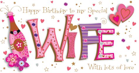 wife birthday handmade embellished greeting card by talking pictures