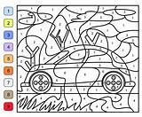 Color Number Cars Printable Car Printables Coloring Race Pages Printablee sketch template