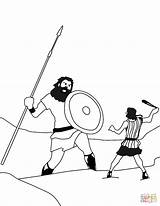 David Goliath Coloring Pages Drawing Printable Fighting Fight Kids Calls Getdrawings sketch template