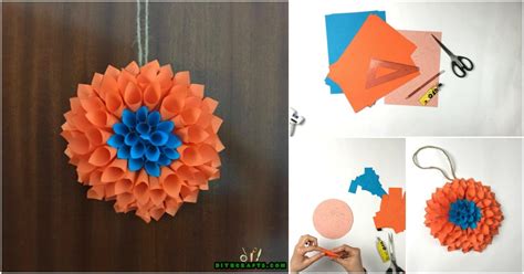 stunning flowery wreath      paper diy crafts