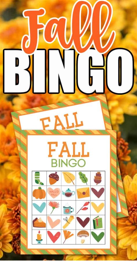 printable fall bingo  kids   happy