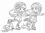 Strawberry Shortcake Coloring Pages Friends Cherry Jam Dog Getcolorings Printable sketch template