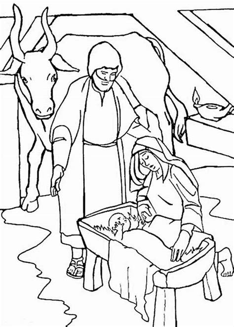 nativity  jesus christ bible christmas story coloring pages