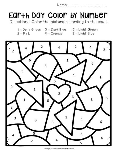color  number earth day preschool worksheets recycling symbol earth