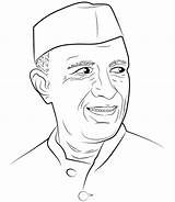 Nehru Chacha Jawaharlal sketch template