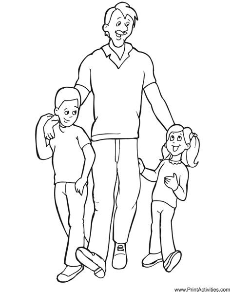 fathers day coloring page dad  kids