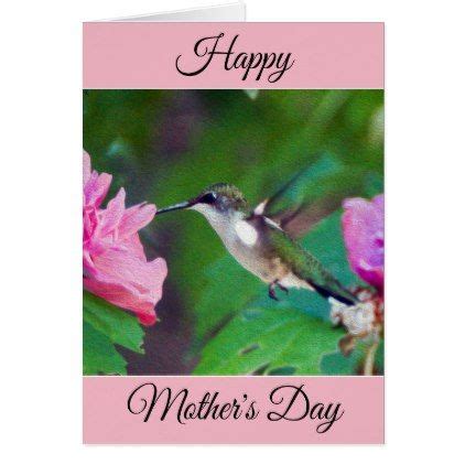 personalized happy mothers day hummingbird card zazzlecom happy mothers happy mothers day