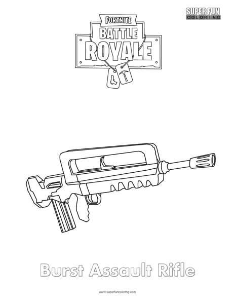 fortnite coloring pages weapons rifle scar  print vrogueco