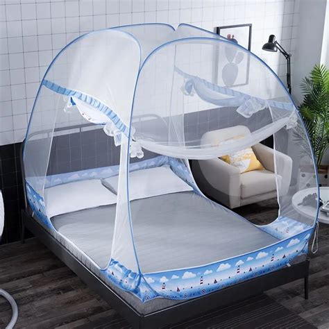 large capacity folding mosquito net bi parting mosquito netting yurt mosquito net kingqueen
