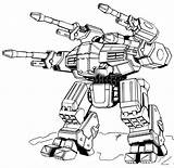 Mech Battletech Colorear Mechwarrior Malice Colouring Sfondo Robotech sketch template