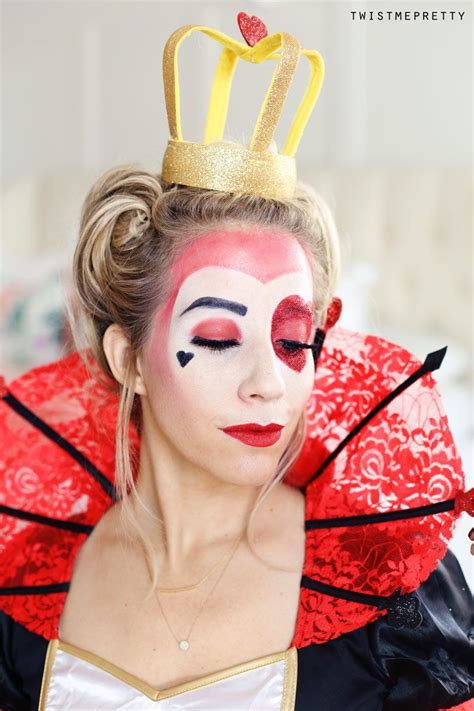 the queen of hearts makeup hair tutorial twist me pretty queen of