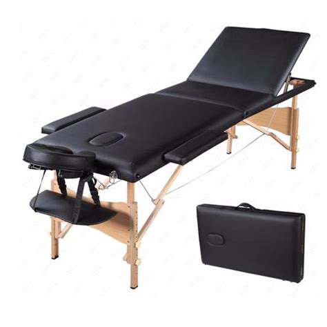 best black 3 pad 84 portable massage table facial bed