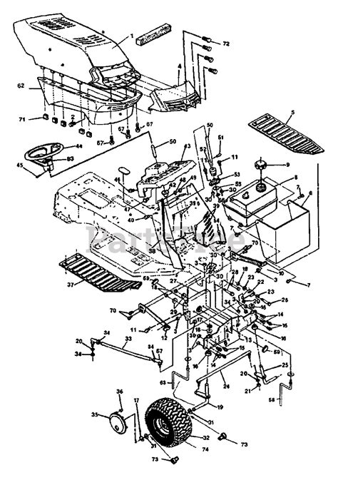 craftsman tractor parts diagram  cantik