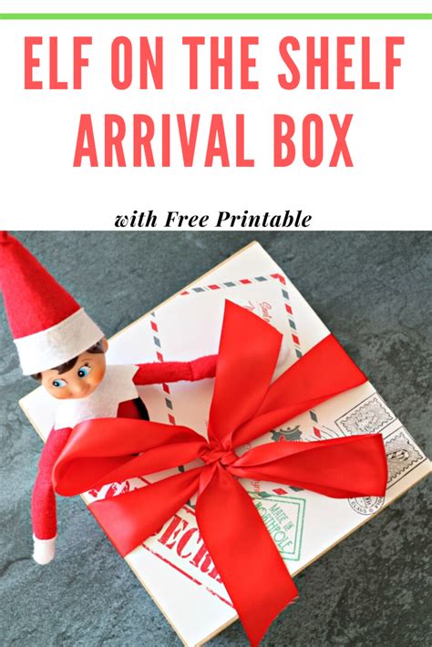 printable elf   shelf arrival box vintage christmas