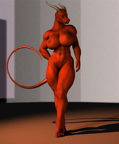 rule 34 3d big breasts breasts color dragon female female only fire front view hip pinup
