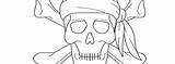 Bandana Skull Wearing Pirate Template Large sketch template