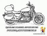 Davidson Harley Coloring Pages Printable Motorcycle sketch template