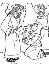 Jesus Heals Miracles Jairus Bleeding Crippled Faithful Netart sketch template