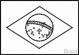 South Coloring Pages America Flag Flags Brazil Colouring Central Book sketch template