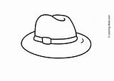 Coloring Hat Drawing Kids Pages Printable Template Color Hats Drawings 4kids Happy sketch template
