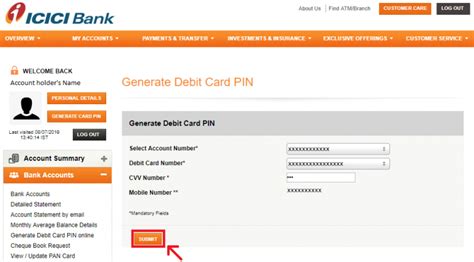 How To Generate Icici Debit Card Pin Via Imobile Netbanking Customer Care