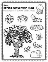 Hunt Scavenger Spring Education Activity Printable Hunting Choose Board Kids Early Activities Teacherspayteachers sketch template