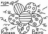 Romero Britto Coloring Sheets Template Para Colorir Brito Atividades Arte Obras Flor Desenhos Desenho Artes Infantil Pages Templates Imagem Imprimir sketch template