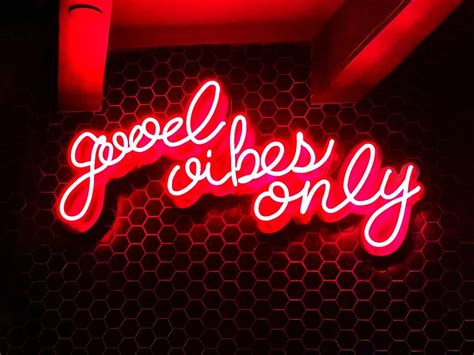 good vibes  led neon sign  neonist