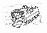 Coloring Military Vehicle Army Pages Book Vehicles Template Tank Print Coloringpagebook sketch template