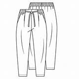 Broek Elastiek Taps Knipmode Toelopende Patronen Patroon Naaipatronen Tricot Broeken Afkomstig sketch template