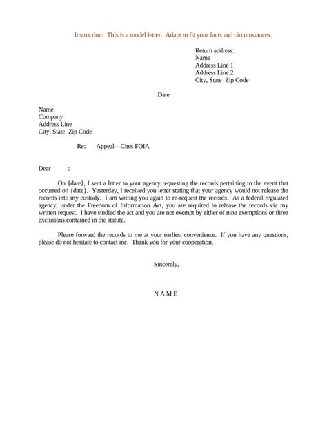 letter appeal  template pdffiller