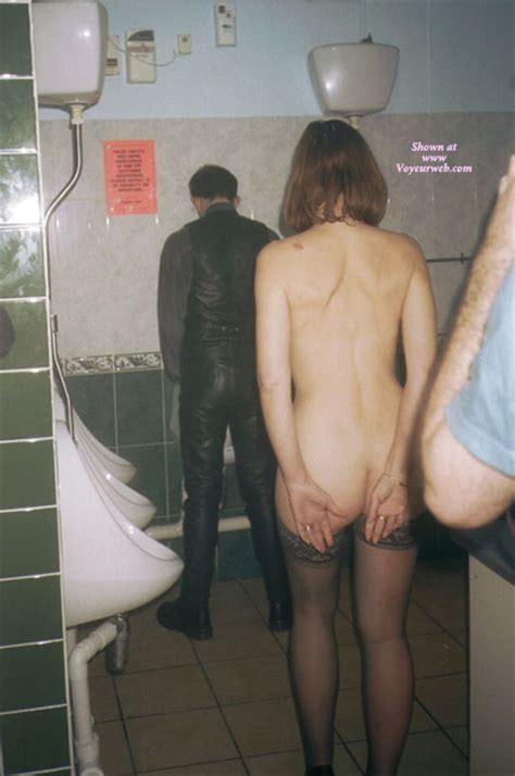 Nude Me On Heels Me Angela In Nighclubs Gents Toilets