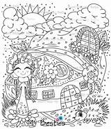 Besties Instant Coloring Town Flower Digi Img15 Ville Stamp Dolls Hat Create Color House sketch template