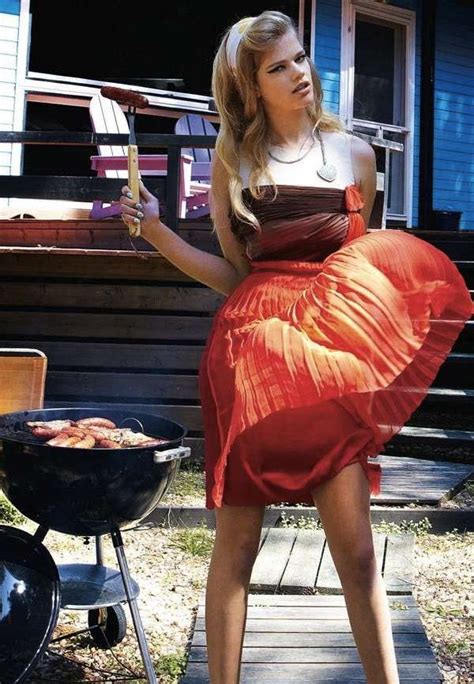 suggestive camping editorials fashion vogue domestic goddess