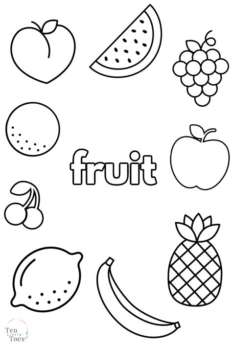 fruit coloring pages  kids