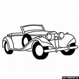 Mercedes 540k sketch template