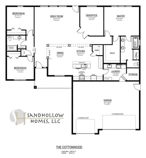 cottonwood home floor plan sandhollow homes