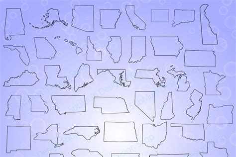 united states map vector states outline map united