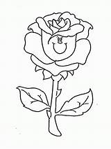 Coloring Pages Rose Roses Kids Printable sketch template
