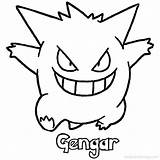 Gengar Psyduck Xcolorings Lycanroc Lineart Dusk 920px Pikachu sketch template
