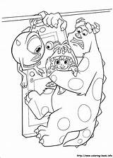 Monstruos Monstros Monster Colorat Colorir Cu Coloriage Compania Planse Sully Disney Colorea Monstres Companhia Aer Tigrisor Ausmalbilder Cie Plansa Super sketch template